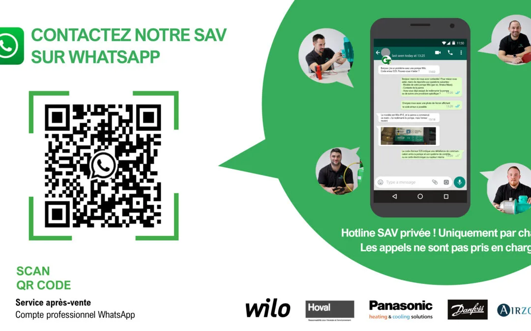 🚀 NOUVEAU !!! : Contactez notre SAV sur WhatsApp ! 📱