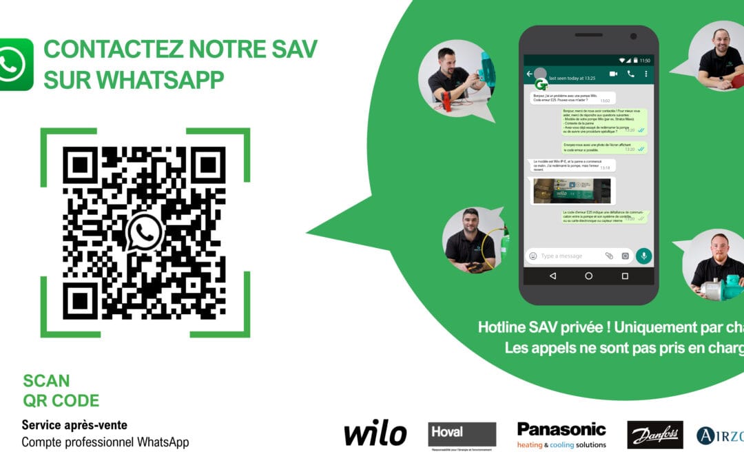 🚀 NOUVEAU !!! : Contactez notre SAV sur WhatsApp ! 📱